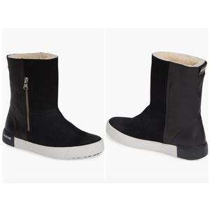 New Blackstone QL40 Genuine Leather Shearling Lined Boots in Black Women's 10